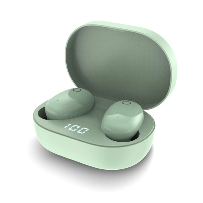 Rez W2 TWS Draadloze Smart Touch Control Oortjes Bluetooth 5 0 Air Wireless Pods Earphones Earbuds 300mAh Groen