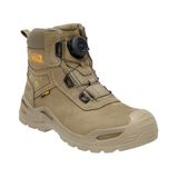 DEWALT Lander Werklaarzen voor heren, waterdicht, nubuckleer, brede pasvorm, BOA-sluiting, niet-metaal, steen, 43,5 EU breed
