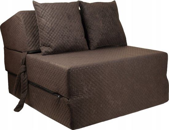 Viking Choice Luxe logeermatras - bruin - 200x70x15 cm - met kussens