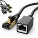 1aTTack.de CAT8.1 RJ45 40Gb/s LAN Verlengkabel 3x 1m LSZH - Zwart