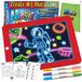 Tablette graphique, motif zigzag, pour enfants, pochoirs éducatifs, marqueurs, feutre