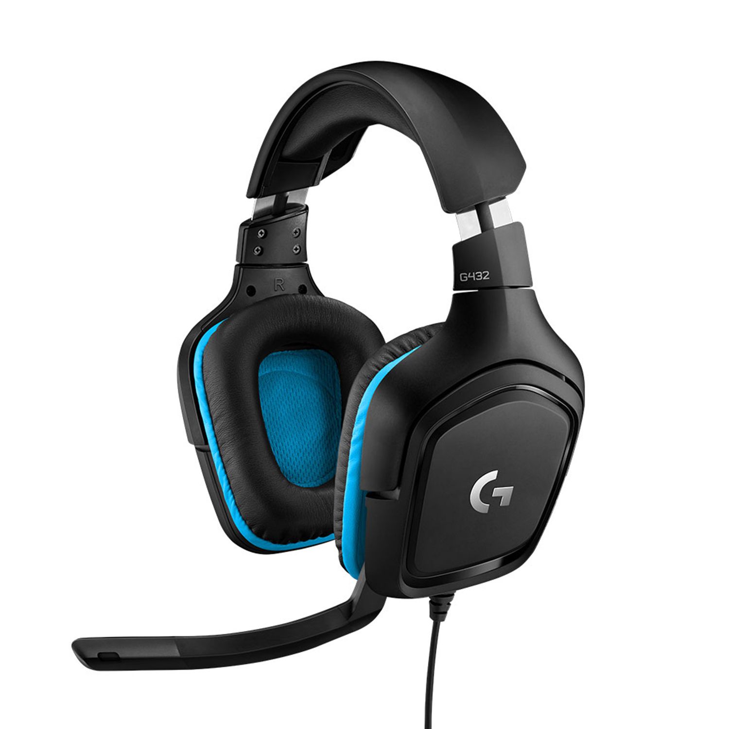 Logitech G G432 Gaming Headset - 7.1 Surround Sound - Wired - Black/Blue