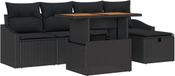 vidaXL Tuinbank - Zwart - Polyrattan