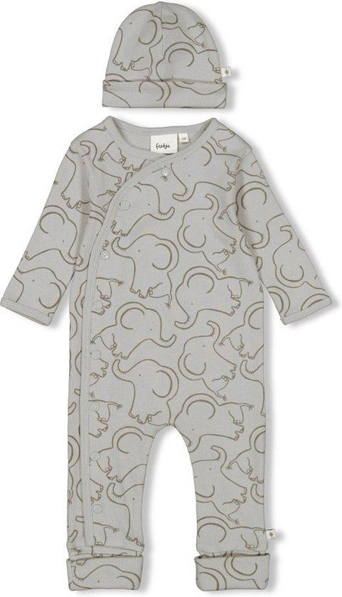 Feetje Unisex Geschenkset 1-delig Pak + Muts AOP Grijs