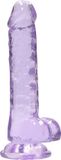 REALROCKShots - RealRock Shots BV 7" / 18 cm Realistic Dildo With Balls - Purple