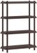 vidaXL - Plankenunit - 4-laags - 100 x 40 x 136,5 cm - PP - Bruin