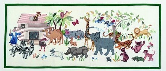 Eva Rosenstand Loper Ark van Noach 12-272 - Borduurpakket - 100 x 40 cm