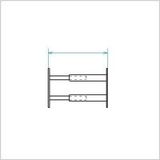 MOTTEZ LBXB944V telescoopstang, 2 sporten, 55 tot 103 cm, zwart