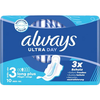 Always Ultra Day Long Plus Maandverband Met Vleugels - 10 stuks