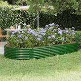 vidaXL Plantenbak 296x140x36 cm gegalvaniseerd staal groen