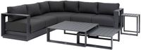 Hespéride Hoektuinset Allure 5 personen aluminium gris graphite inclusief kussen