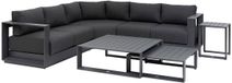 Hespéride Hoektuinset Allure 5 personen aluminium gris graphite inclusief kussen