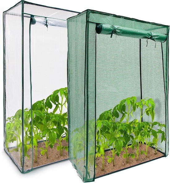 Relaxdays tuinkas tomaten broeikas kwekerij kweekkas 150cm hoog robuust PE