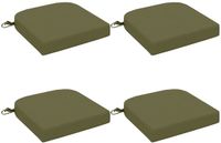 vidaXL Ensemble de coussins d'assise SOEST 100% Polyester Olive
