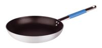 Pentole Agnelli Line Cookware System platte pan met buisgreep van roestvrij staal, diameter 20 cm, visblauw, cool, zilver/lichtblauw vis