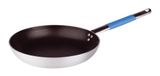 Pentole Agnelli Line Cookware System platte pan met buisgreep van roestvrij staal, diameter 20 cm, visblauw, cool, zilver/lichtblauw vis