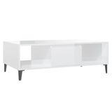 vidaXL Salontafel Hoogglans Wit 103,5x60x35 cm