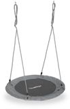 Relaxdays Nestschommel - Ø 110 cm - tot 100 kg - grijs
