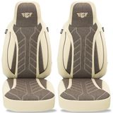 Bremer Sitzbezüge Autostoelhoezen voor Fiat Fiorino/Qubo BJ vanaf 2008 – Stoelhoezen voor bestuurder en passagier in Beige/Bruin