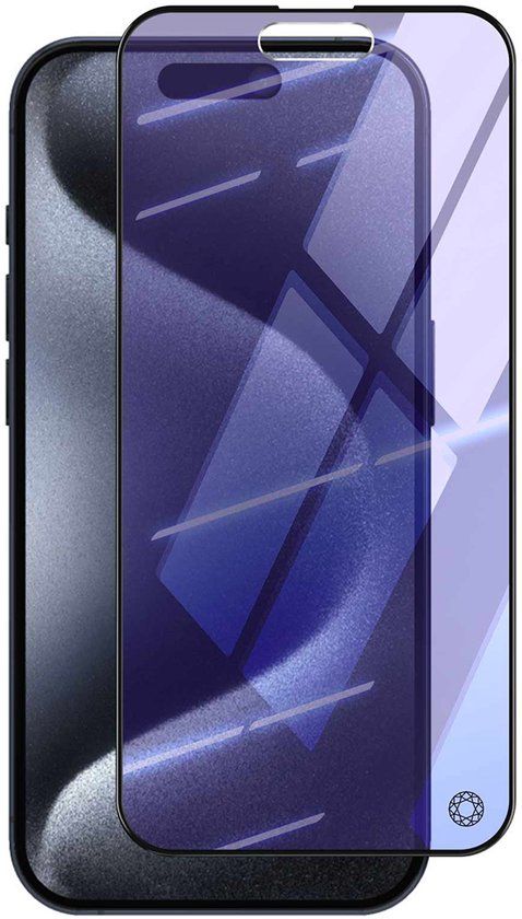 Force Case Screenprotector iPhone 15 Pro Max Anti-Blue Light Glass 2.5D