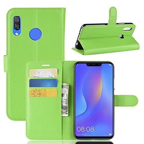 Custodia Custodia® flip portefeuille hoes voor Huawei P Smart Plus, Huawei P Smart Plus, groen