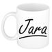 Bellatio Decorations Jara Naam koffiemok - beker - met sierlijke letters - wit
