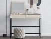 Table de maquillage LINCA 2 tiroirs travertin