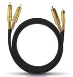 Oehlbach NF 1 Master Set, 1m audio kabel 2 x RCA Zwart