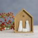 Räder houten kleine kerststal