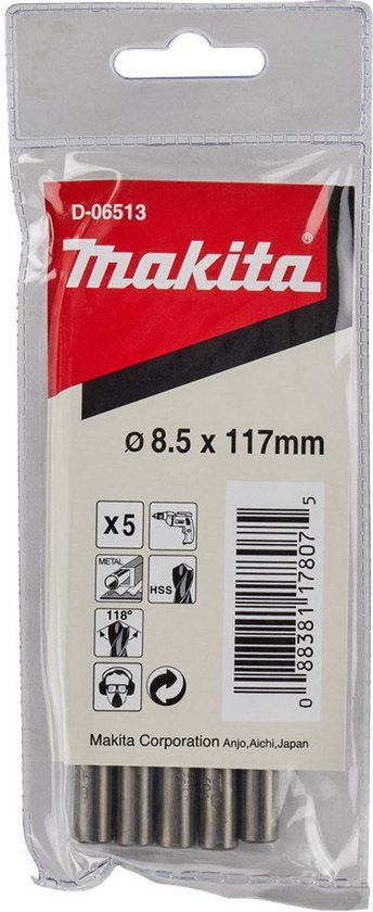 Makita METAALBOOR 8.5X117MM (10 STUKS) HSS