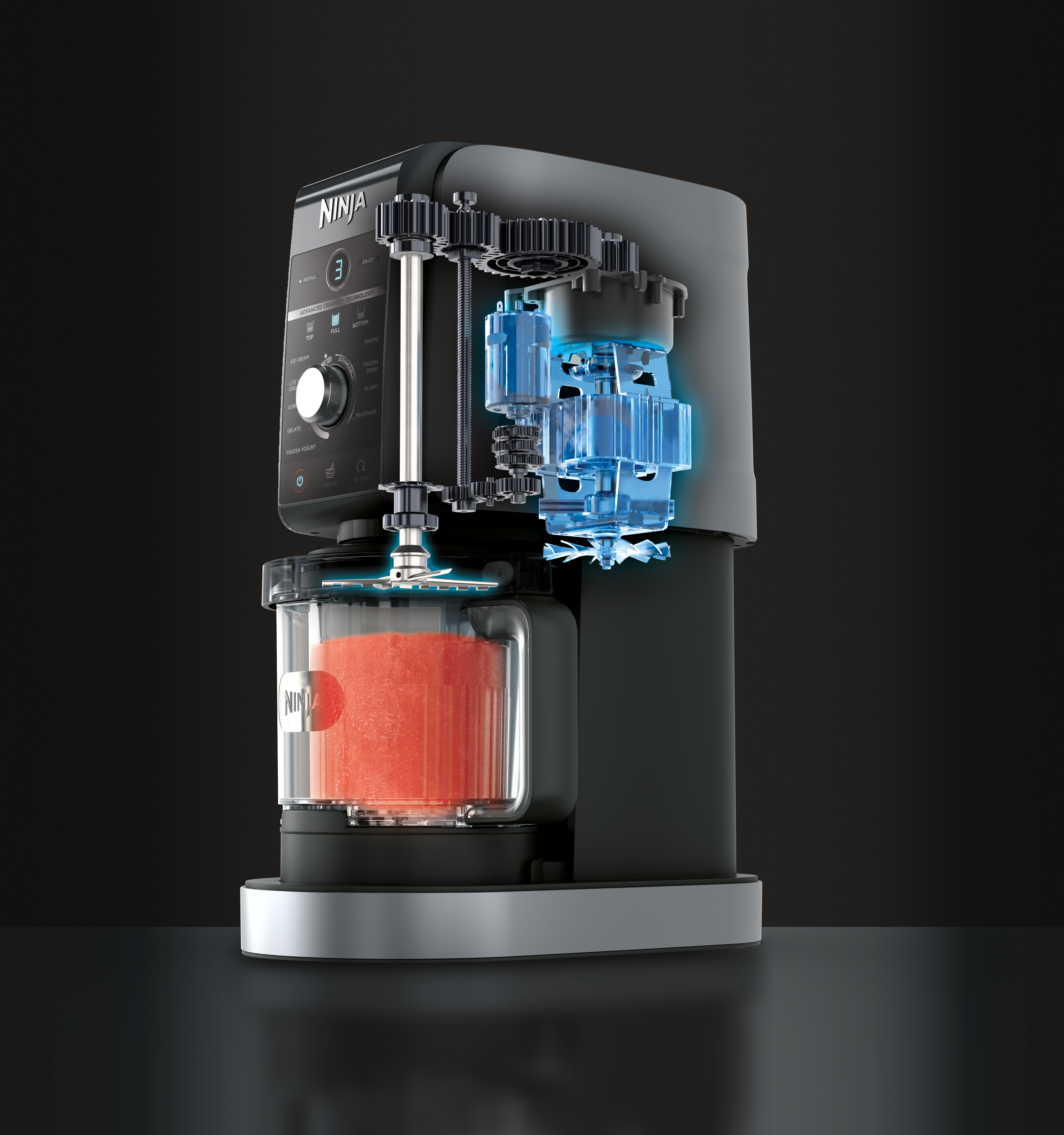 Ninja CREAMi Deluxe - 10-in-1 IJsmachine - Ice Cream Maker - Zwart/Grijs