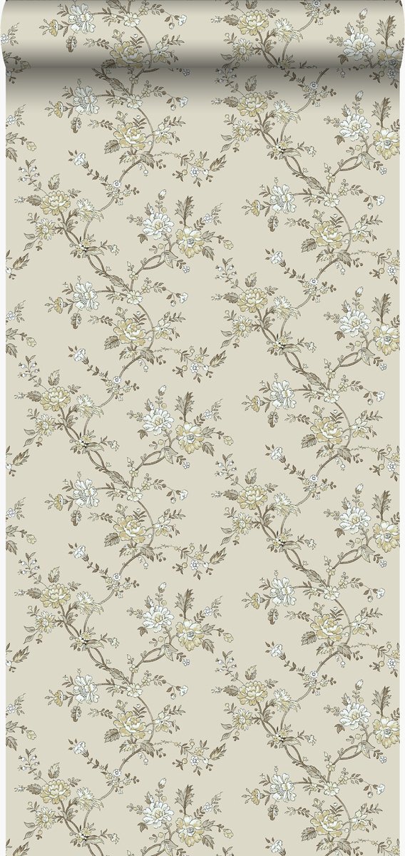 Origin Wallcoverings behang bloemetjes beige - 326130 - 53 cm x 10,05 m