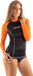 Seac T-Sun Long - Rashguard voor zwemmen voor dames - Surfen - Duiken - UVbescherming - Zwart/oranje - L