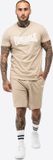 Lonsdale Heren T-shirt & shortset regular fit MOY Beige/White M