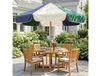 Outsunny Parasol Rétro Ø226cm Inclinable Crème/Vert UPF30+