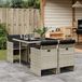 Maison Exclusive - Ensemble de jardin 5 pièces avec coussins, gris clair, polyrotin
