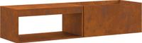 vidaXL Vuurkom Roestig 160 x 45 x 35 cm weervast staal
