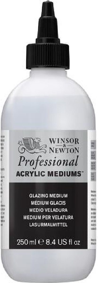 Winsor & Newton 3040934 lazuur - verfmiddel, geeft maximale glans, tranparentie voor acrylverf - 250 ml fles