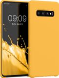 kwmobile telefoonhoesje geschikt voor Samsung Galaxy S10 Plus / S10+ - Hoesje met siliconen coating - Smartphone case in mango