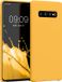kwmobile telefoonhoesje geschikt voor Samsung Galaxy S10 Plus / S10+ - Hoesje met siliconen coating - Smartphone case in mango