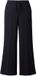 Ulla Popken - Dames - Broek Mary persplooi wijde pijpen comfortabele tailleband - Zwart - Maat 42