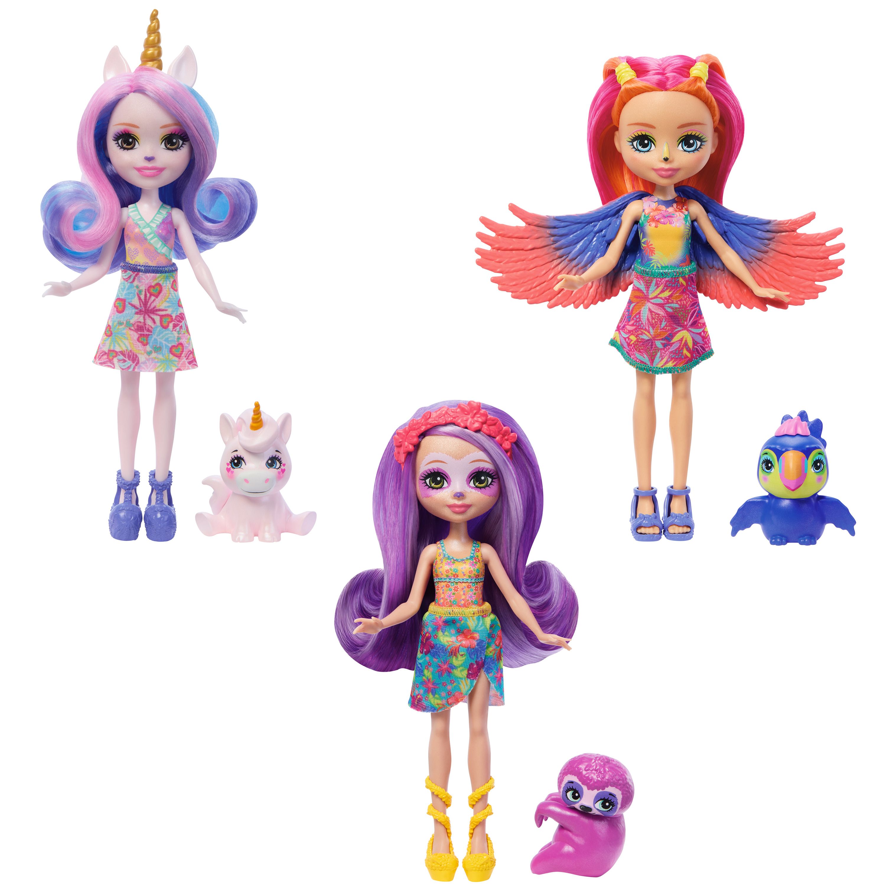 Enchantimals SUNSHINE BEACH ULIA UNICORN & PACIFICA Doll