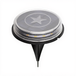 Aigostar Lampe Solaire Ronde Noir, Lumière Chaude, IP66, Panneau Solaire 0,6 W