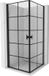 Mexen Mist-B Duo porte de douche pivotante 70 x 70, grille noire, noir