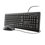 Trust 23971 Clavier Souris Incluse Bureau USB QWERTY Italien Noir