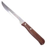 Arcos Serie Latina - universeel mes keukenmes - lemmet nitrum roestvrij staal 130 mm - handgreep pakhout kleur bruin