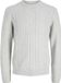 JACK & JONES JJJAMES KNIT CREW NECK Heren Gebreide truien L Wit Melange