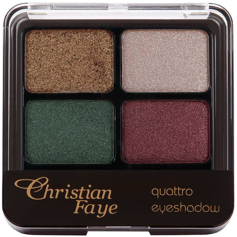 Christian Faye Green Eyeshadow Quattro Oogschaduw 1 stuk