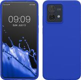 kwmobile telefoonhoesje geschikt voor Motorola Moto G84 5G - Hoesje met siliconen coating - Smartphone case in Baltisch blauw