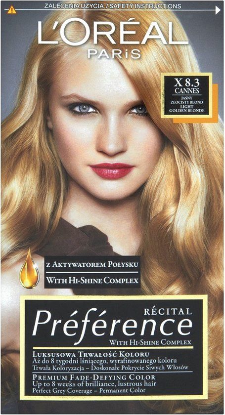 L’Oréal Paris Préférence 8.3 Cannes Licht Goudblond Permanente Haarverf